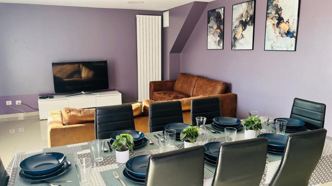 100M2 2 Chambres 8 Personnes - Grand Parking Et Terrasse Privee - Proche Cdg-Parc Expositions-Paris-Asterix-Disney 维勒班特 外观 照片